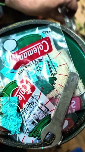 Hidden Mantle Storage on a Vintage Coleman Lantern #Shorts #camping #vintage