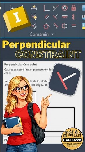 How to use the Perpendicular Constraint #inventor #inventortutorial #autodeskinventor