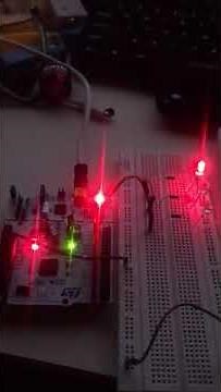 Embedded C STM32 NUCLEOF446RE with 3 LEDs - IITM DIY prototype