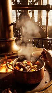 時計塔の片隅でつくるポトフはいかが？｜Steampunk Pot-au-Feu #ASMR #steampunk #料理 #エモい #cooking #スチームパンク #aiart #ファンタジー