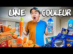 Manger des aliments d’une SEULE couleur pendant 24 heures (Orange vs Bleu)