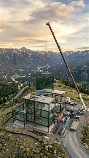 From an empty mountain ridge to a breathtaking dream home. 🏔️🏡