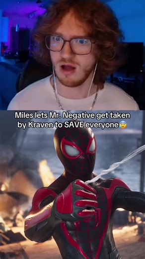 Miles lets Mr. Negative get taken by Kraven to SAVE everyone😰#skybfly #gaming #spiderman2 #spiderman #insomniacspiderman