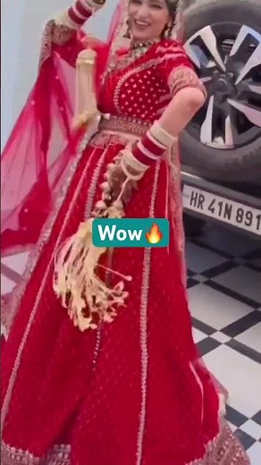 Sohna Punjabi Lehenga Look ✨ Gorgeous Red Bridal Lehenga Full Handwork Fashion 2025–26❤️