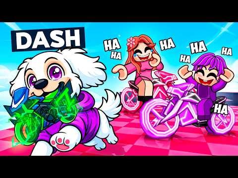 I Pretended to be a DOG in Bike Obby, then used a FLYING H4CK3R BIKE!