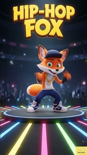 Dancing Hip-Hop Fox for Kids | Funny 3D Cartoon Animal Dance 🎶🦊🦊🦊