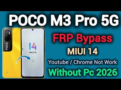 POCO M3 Pro 5G || FRP Bypass || MIUI 14 || Youtube Chrome Not Open || Without Pc || New Method 2026.
