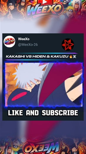 KAKASHI VS HIDEN & KAKUZU 🔥☠️ #anime #naruto #kakashi