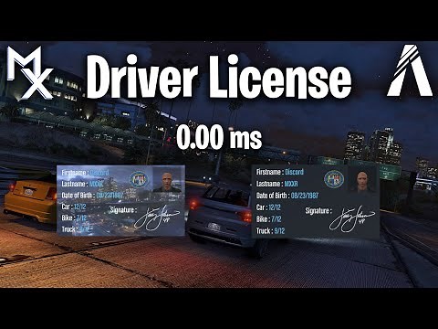 Driver License [STANDALONE] (0.00ms) FIVEM by MXXR