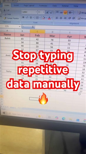 Stop typing you data manually, use this method in ms excel 🔥