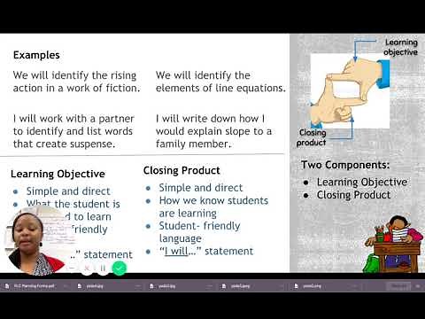 Using TEKS to create lesson objectives and closing products: