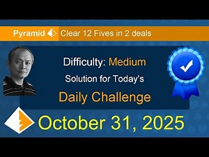 Microsoft Solitaire Collection: Pyramid - Medium - October 31, 2025