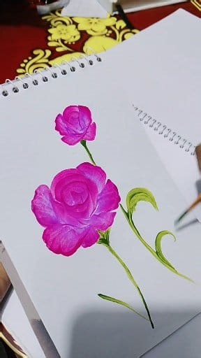 2.2K views · 51 reactions | Easy Rose Flower Art #roses #rose #acrylic #acrylicpainting #beginner #art #foryou #flowers | Tuli's Art Studio | Facebook