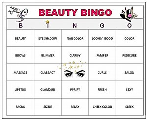 Hair Care and Makeup Bingo -fun Hair Stylist, Beauty Salon Game Printable Game 60 Bingo Cards - Etsy