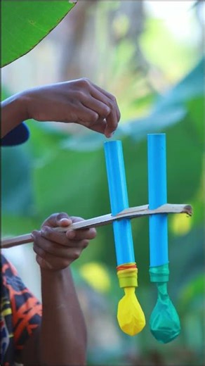 DIY bamboo creation with four balloons BAMBOO RECYCLE EP323#bamboo #bambooart #diy #shorts #diy#