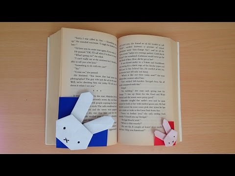 折り紙 ミッフィー「うさこちゃん」 しおり 簡単な折り方（niceno1）Origami Miffy bookmark