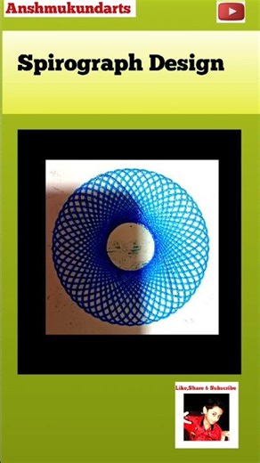 How To Make Spirograph Designs| Spirograph Design Draw Kare Pen Se😍 #shorts #ytshorts #Anshmukundart
