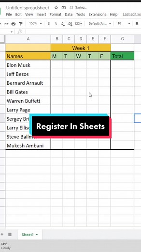 Easy Attendance Register in Excel Tutorial