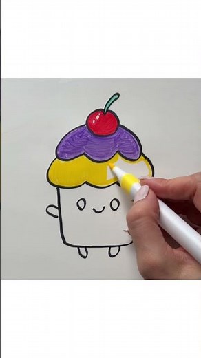 Easy Cupcake Drawing Tutorial for Beginners