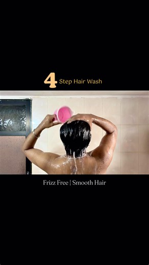 Follow this Hair Wash routine to control frizz & get smooth hair✅ #frizzyhair #frizzyhairsolution