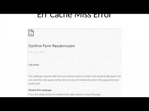 How to Fix Err cache Miss Errors