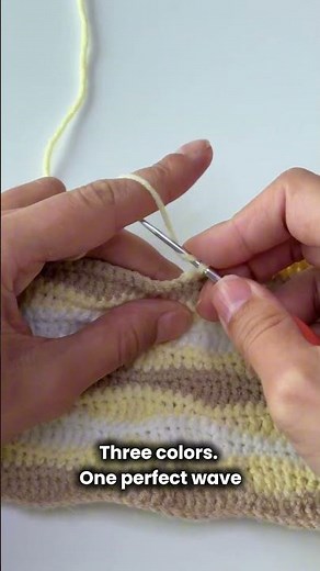 Crochet Wave Pattern 🌊 3 Colors, Pure Aesthetic ✨