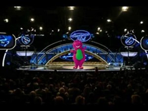 Barney gets an aww! and cheered at American Idol! He did great!