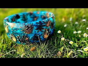 How to Make a Unique Pinecone and Epoxy Resin Bowl with a Woodturning Machine