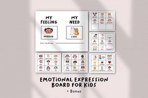 Emotional Expression Board for Kids, Communication Mat | Social Emotional Learning | Calm Corner Tool, Therapy Resource (new Version) - Etsy