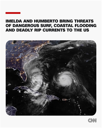 234K views · 582 reactions | Tropical Storm Imelda is forecast to strengthen into a hurricane as it moves off the Southeast coast this week, kicking up dangerous surf, rip currents, coastal flooding and beach erosion from Florida through the Carolinas. https://cnn.it/48EF5wl | CNN | Facebook