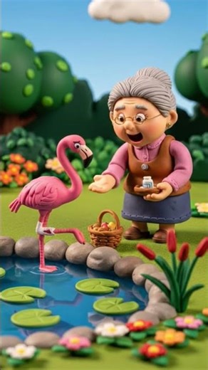 "The Heartwarming Story of Grandma and the Flamingo" #shortstory #shortvideo #shorts #DreamScreenAI