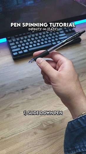 Ryzing Spins on Instagram: "How to do the Infinity trick! ♾️🖊️ If you enjoy this tutorial, check out the highlight in my profile. I compile all the tutorials I've made. 👌 Follow me @ryzingspins to see more cool tricks and tutorials! Let's learn pen spinning together! 🤝 #penspinning #penspinner #tricks #penspinningtutorial #tutorial #howto #reels #tiktok"