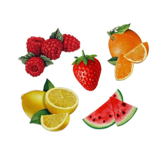 Hand-cut Fabric Magnet - Flexible and Decorative - Set 2 - Fruits - Etsy