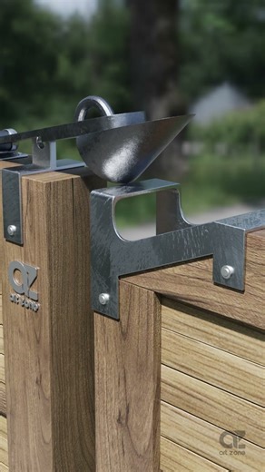 Clever Wooden Door Latch Featuring a Smart Slide-and-Lock Metal System