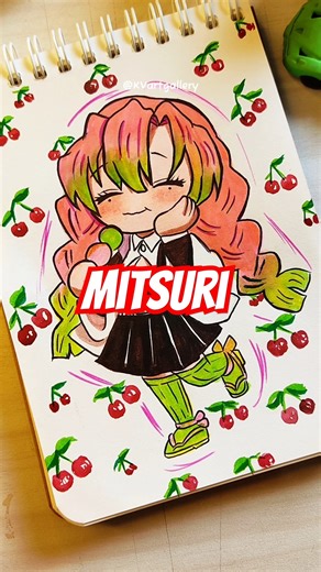MITSURI cutie pie💗 chibi art #demonslayer #shorts #trending #mitsurikanroji #animeart