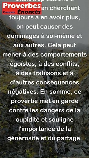 Proverbe Anglais - L'avarice est la source de tous les maux. #shorts