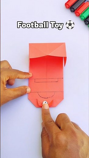 How to Make Paper Football Toy Step by step || Diy Soccer Games FIFA || Football Toy Origami #shorts