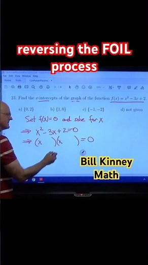 FACTORING reverses ⇄ FOIL Process for Quadratics, 🛑 BUT be CAREFUL about the x-Intercepts!!