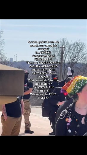 *photo taken during March 2025 at Des Moines, IA state capitol building/ LGBTQ  rights protest (picturing fascists) * #wakeup #america #free #wethepeople #fightback #blm #lgbt #womensrights #mentalhealth #fyp #viral #hungergames #women #protectourchildren #feminist #blue