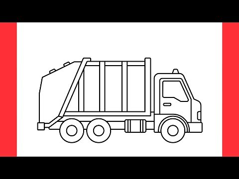 How to Draw a GARBAGE TRUCK 🚛 | Easy Drawing for Beginners