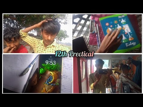 12th Practical Write in Day | Study & Haircut ✨ | Laro Vlogs
