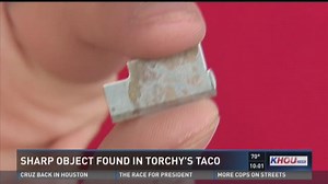 Woman finds sharp object in Torchy's taco