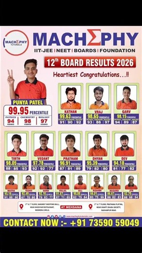 12th Board Results 2026Jee - Neet Coaching // Machephy Tutorials