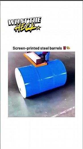 How steel barrels get their designs printed perfectly 🛢️✨