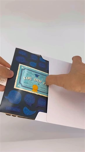 Looping graduation card plays pomp and circumstance on an off-tune flute for hours. It’s a joke. The glitter envelope is sold separately. But all cards ship with a plain envelope. | Joker Greeting