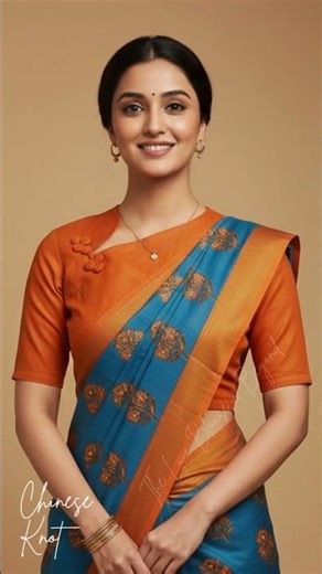 Elegant Chinese Knot Blouse Design | Unique Saree Blouse Idea | Designer Blouse 2026 #indianfashion
