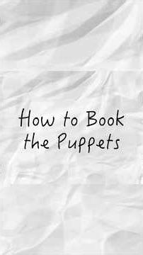 Avenue Q Rental Puppets Part 2: How to Book the Puppets #avenueq #howto #diy #rental #puppet