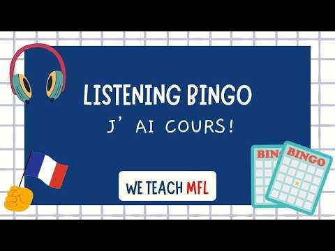French Listening Bingo 🎧 | School Day & Timetable | Beginner French | KS3