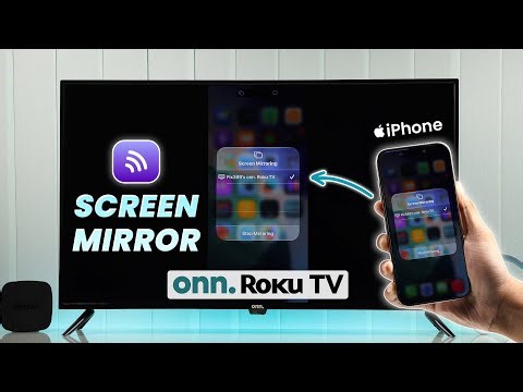 How to Wireless Screen mirroring iPhone to Onn. Roku TV with AirPlay