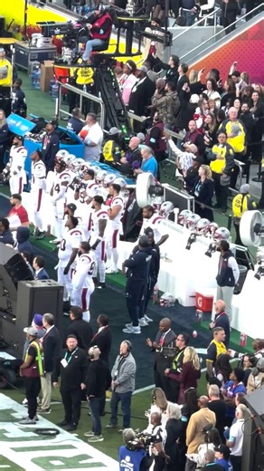 Stefon Diggs Turns his Back on the Field and the Flag During the New England Patriots Anthem #superbowl #superbowlpart #superbowlweekend #superbowlsunday #superbowlLX #stefondiggs | Express Sport